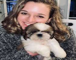 She is very fond of puppies; according to her puppies are her sources of happiness.
